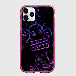 Чехол iPhone 11 Pro матовый League Of Legends неон - Arcane neon, цвет: 3D-малиновый