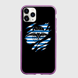 Чехол iPhone 11 Pro матовый Спецназ ГРУ - порванная