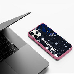 Чехол iPhone 11 Pro матовый Tottenham hotspur Краска, цвет: 3D-малиновый — фото 2