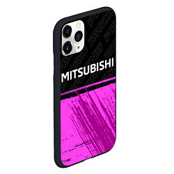 Чехол iPhone 11 Pro матовый Mitsubishi pro racing: символ сверху, цвет: 3D-черный — фото 2