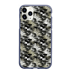 Чехол iPhone 11 Pro матовый Абстрактный камуфляжный, цвет: 3D-серый