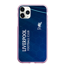 Чехол iPhone 11 Pro матовый Liverpool Соты Абстракция, цвет: 3D-розовый