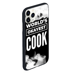 Чехол iPhone 11 Pro матовый Worlds okayest cook - dark, цвет: 3D-черный — фото 2