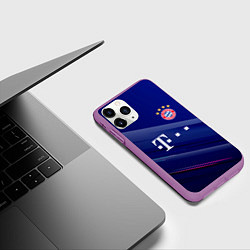 Чехол iPhone 11 Pro матовый Bayern munchen Абстракция, цвет: 3D-фиолетовый — фото 2