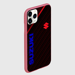 Чехол iPhone 11 Pro матовый Suzuki Абстракция, цвет: 3D-малиновый — фото 2