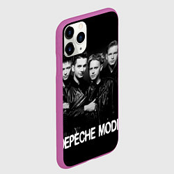 Чехол iPhone 11 Pro матовый Depeche Mode - black & white portrait, цвет: 3D-фиолетовый — фото 2