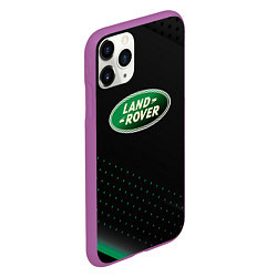 Чехол iPhone 11 Pro матовый Land rover Зелёная абстракция, цвет: 3D-фиолетовый — фото 2