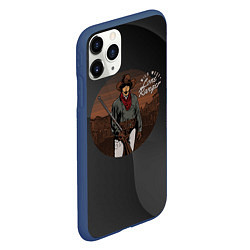 Чехол iPhone 11 Pro матовый Вестерн - дикий запад, цвет: 3D-тёмно-синий — фото 2