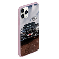 Чехол iPhone 11 Pro матовый Toyota Land Cruiser in the mountains, цвет: 3D-розовый — фото 2