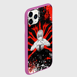 Чехол iPhone 11 Pro матовый Макима : Человек-бензопила, цвет: 3D-фиолетовый — фото 2