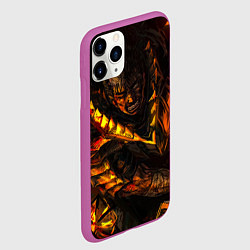 Чехол iPhone 11 Pro матовый Берсерк Гатс В Огне, цвет: 3D-фиолетовый — фото 2