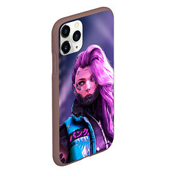 Чехол iPhone 11 Pro матовый Cyberpunk 2077 - Валери V, цвет: 3D-коричневый — фото 2