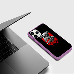 Чехол iPhone 11 Pro матовый Берсерк Гатс Постер, цвет: 3D-фиолетовый — фото 2