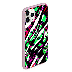 Чехол iPhone 11 Pro матовый Разноцветная Зебра, цвет: 3D-розовый — фото 2