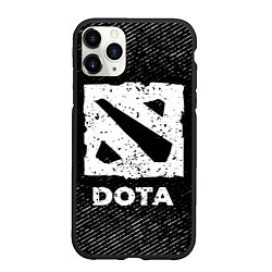 Чехол iPhone 11 Pro матовый Dota с потертостями на темном фоне