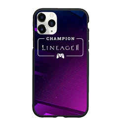 Чехол iPhone 11 Pro матовый Lineage 2 gaming champion: рамка с лого и джойстик, цвет: 3D-черный