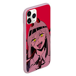 Чехол iPhone 11 Pro матовый Человек-бензопила : Паэур с рожками, цвет: 3D-розовый — фото 2