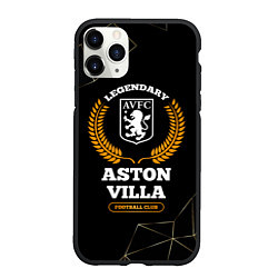 Чехол iPhone 11 Pro матовый Лого Aston Villa и надпись legendary football club