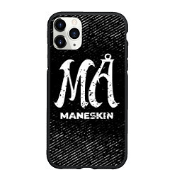 Чехол iPhone 11 Pro матовый Maneskin с потертостями на темном фоне, цвет: 3D-черный