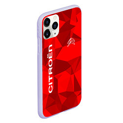 Чехол iPhone 11 Pro матовый Citroёn - logo, цвет: 3D-светло-сиреневый — фото 2