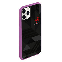 Чехол iPhone 11 Pro матовый Dodge - абстракция, цвет: 3D-фиолетовый — фото 2