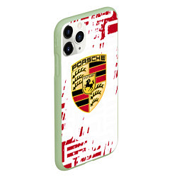 Чехол iPhone 11 Pro матовый Porsche - паттерн, цвет: 3D-салатовый — фото 2