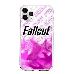 Чехол iPhone 11 Pro матовый Fallout pro gaming: символ сверху, цвет: 3D-белый