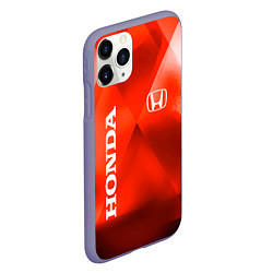 Чехол iPhone 11 Pro матовый Honda - красная абстракция, цвет: 3D-серый — фото 2