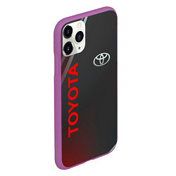 Чехол iPhone 11 Pro матовый Тойота - Абстракция, цвет: 3D-фиолетовый — фото 2