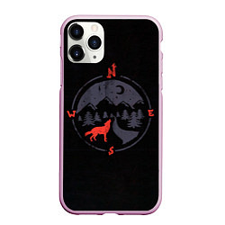 Чехол iPhone 11 Pro матовый Зов Севера, цвет: 3D-розовый