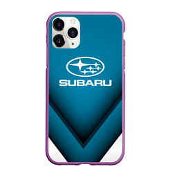 Чехол iPhone 11 Pro матовый Subaru - абстракция