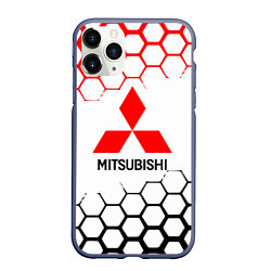 Чехол iPhone 11 Pro матовый Mitsubishi - логотип