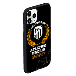 Чехол iPhone 11 Pro матовый Лого Atletico Madrid и надпись legendary football, цвет: 3D-черный — фото 2