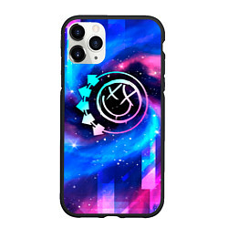 Чехол iPhone 11 Pro матовый Blink 182 неоновый космос, цвет: 3D-черный