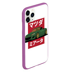 Чехол iPhone 11 Pro матовый Mazda MX-5 NC Japanese Style, цвет: 3D-фиолетовый — фото 2