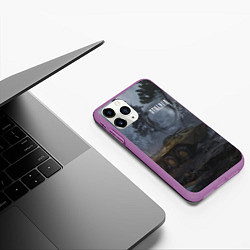 Чехол iPhone 11 Pro матовый STALKER БТР и Аномалия, цвет: 3D-фиолетовый — фото 2