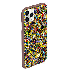 Чехол iPhone 11 Pro матовый Симпсоны все Герои, цвет: 3D-коричневый — фото 2
