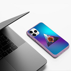 Чехол iPhone 11 Pro матовый Утконосий Дзен 3D, цвет: 3D-сиреневый — фото 2