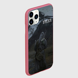 Чехол iPhone 11 Pro матовый STALKER Одиночка На Болотах Возле Вертолёта, цвет: 3D-малиновый — фото 2