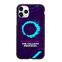 Чехол iPhone 11 Pro матовый Символ The Callisto Protocol в неоновых цветах на, цвет: 3D-черный