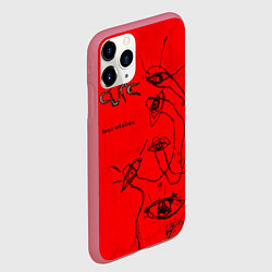 Чехол iPhone 11 Pro матовый The Cure - Lost Wishes, цвет: 3D-малиновый — фото 2