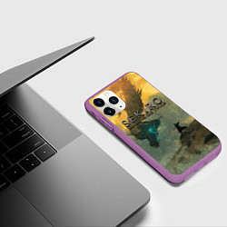 Чехол iPhone 11 Pro матовый Секиро и дракон, цвет: 3D-фиолетовый — фото 2