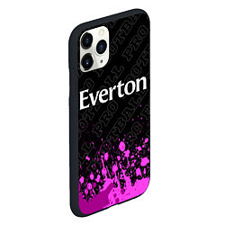 Чехол iPhone 11 Pro матовый Everton pro football: символ сверху, цвет: 3D-черный — фото 2