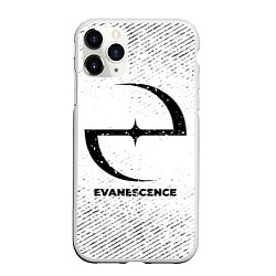 Чехол iPhone 11 Pro матовый Evanescence с потертостями на светлом фоне, цвет: 3D-белый