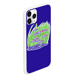 Чехол iPhone 11 Pro матовый Подводныи мир, цвет: 3D-белый — фото 2