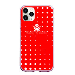 Чехол iPhone 11 Pro матовый Iron Maiden - абстракция кружочки, цвет: 3D-розовый