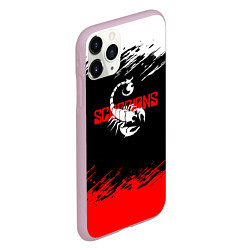 Чехол iPhone 11 Pro матовый Scorpions - краска, цвет: 3D-розовый — фото 2