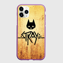 Чехол iPhone 11 Pro матовый Игра бродячий кот stray game cat, цвет: 3D-фиолетовый
