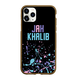 Чехол iPhone 11 Pro матовый Jah Khalib - краска, цвет: 3D-коричневый