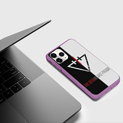 Чехол iPhone 11 Pro матовый The Devil wears prada - Логотип, цвет: 3D-фиолетовый — фото 2